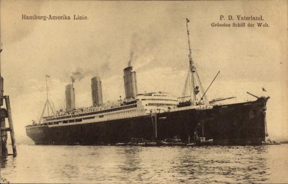 Postcard steamer SSD Imperator, HAPAG