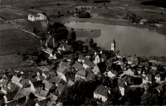 Ak Kißlegg im Allgäu, Fliegeraufnahme, Haus Loretto