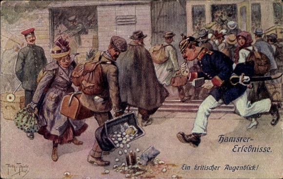Artist Postcard Thiele, Arthur, Hamster Experiences, A Critical Moment, Eggs, Series 176/2