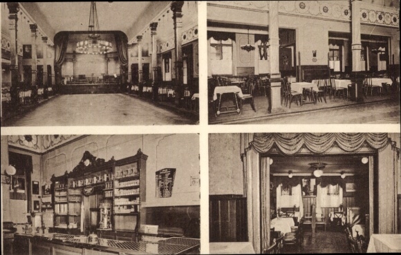 Postcard Hamburg Eimsbüttel Lokstedt, Club and Ball House Grenzhaus Hoheluft