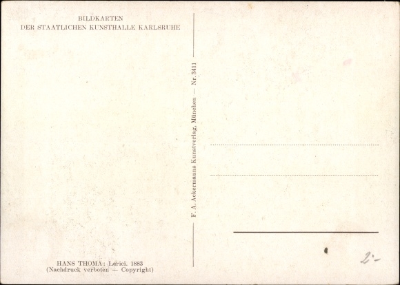 Artist Postcard Thoma, Hans, Lerici