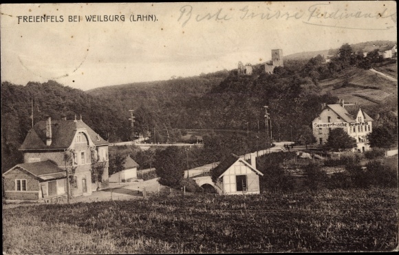 Postcard Freienfels Weinbach an der Lahn, view of the town, summer resort