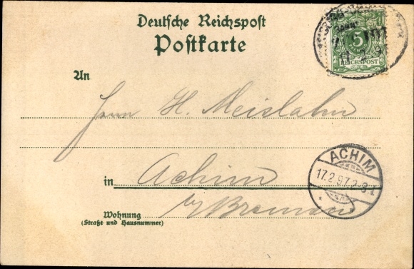 Chromo-Litho Syke in Lower Saxony, monument, Langestraße, Im Brill, Mühlendamm, Friedeholz