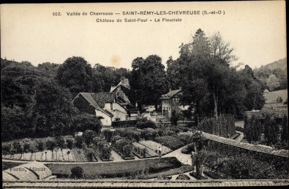 Ak Saint Rémy les Chevreuse Yvelines, Chateau de Saint Paul, le Fleuriste