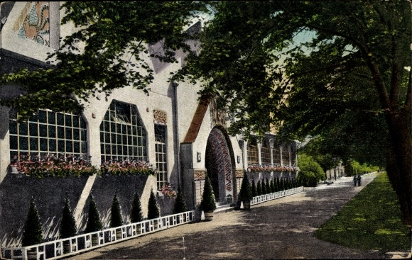 Postcard Dresden, International Hygiene Exhibition 1911, Hungarian State Pavilion
