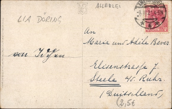 Artist Postcard Döring, Lia, children on a meadow