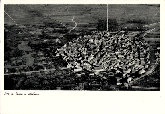 Ak Eich in Rheinhessen, Fliegeraufnahme