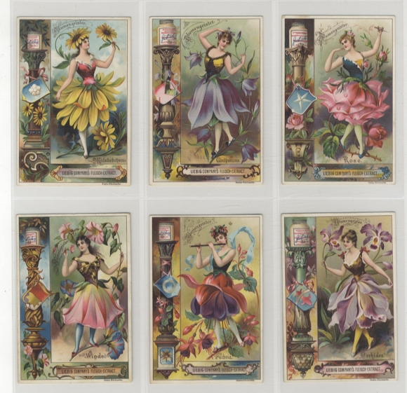 Liebig Pictures Series A 291 Flower Spirits I (Girls in Flower Robes) 1895