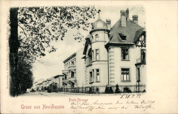 Ak Neuruppin in Brandenburg, Parkstraße