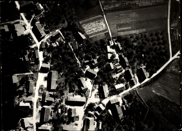 Postcard Schöndorf (near Ziegenrück) near Schleiz, Thuringia, aerial photograph of a village with fields and...