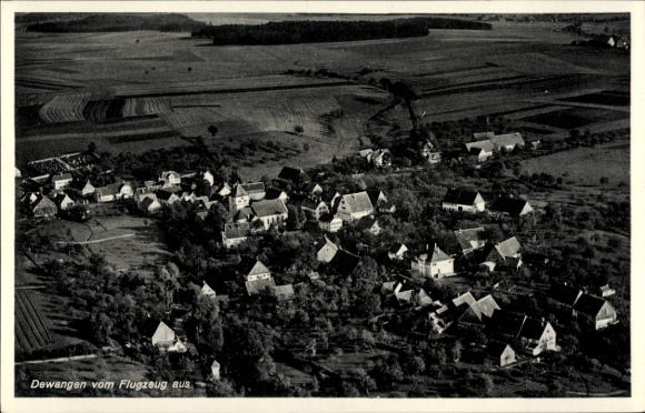 Postcard Dewangen Aalen in Württemberg, aerial photograph