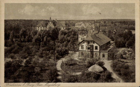 Ansichtkaart Friedensau Möckern in Saksen Anhalt, panorama