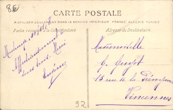 Postcard Chatenay Hauts-de-Seine, Church