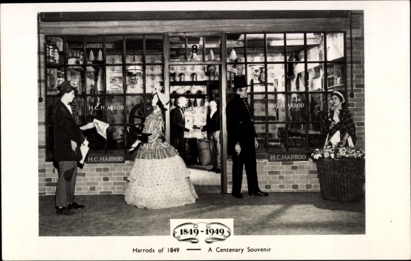 PC London City England, Harrods from 1849, A Century Souvenir