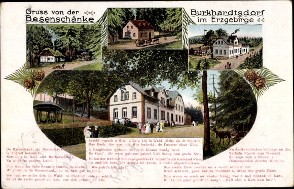 PC Burkhardtsdorf in the Ore Mountains, broom tavern, poem