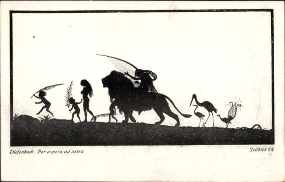 Paper cut PC Diefenbach, Per aspera ad Astra, part 24, lion