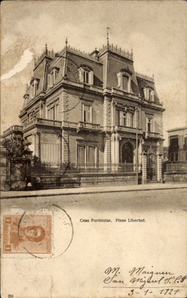 Postcard Santiago de Cuba Cuba, Casa Particular, Plaza Libertad