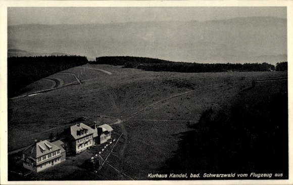 Postcard Kandel in der Pfalz Bienwald, Kurhaus, aerial photograph