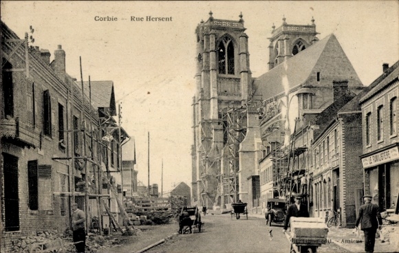 Ak Corbie Somme, Rue Hersent
