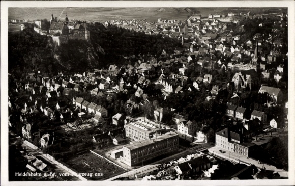 Postcard Heidenheim an der Brenz Württemberg, aerial photograph