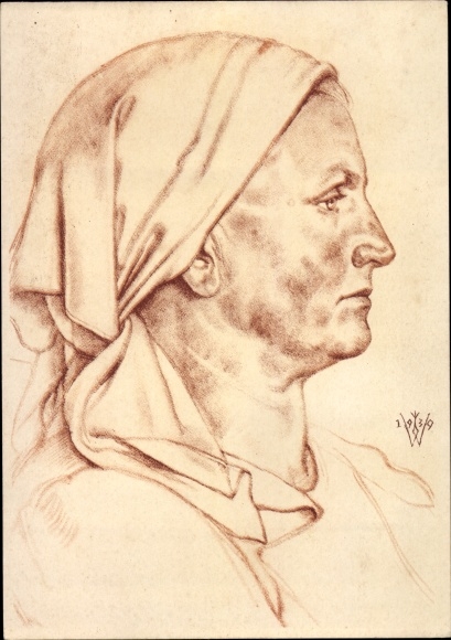 Artist PC Willrich, Wolfgang, forester&#39;s wife from Buchenland, Romania, German blood nobility, VDA