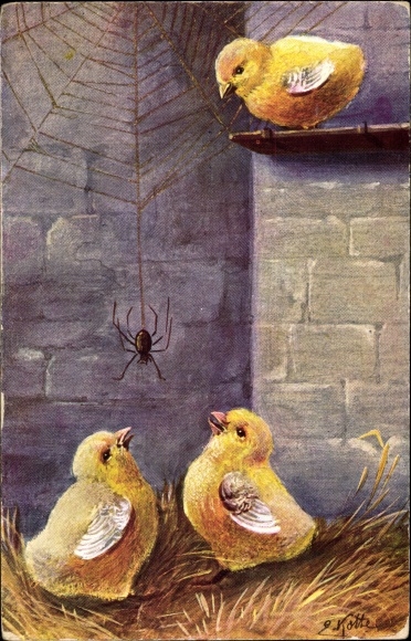 Artist PC Three Chicks and a Spider, Chicken Coop