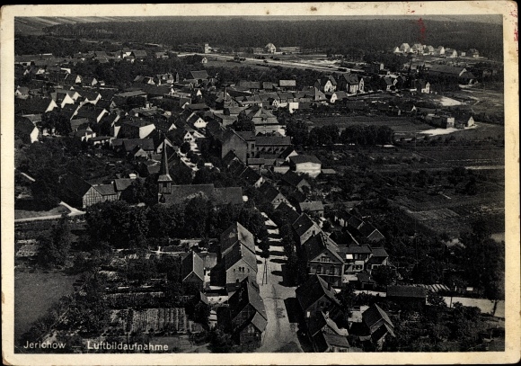 Postcard Jerichow in Saxony Anhalt, aerial photograph