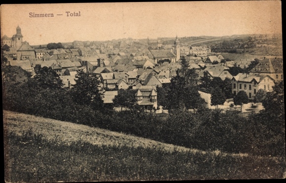 Postcard Simmern in the Hunsrück?, total view