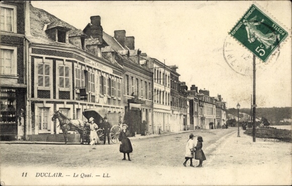 Ansichtkaart Duclair Seine-Maritime, Quai