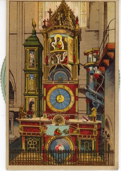 Mechanical Postcard Strasbourg Strasbourg Alsace Bas Rhin, Cathedral, astronomical clock