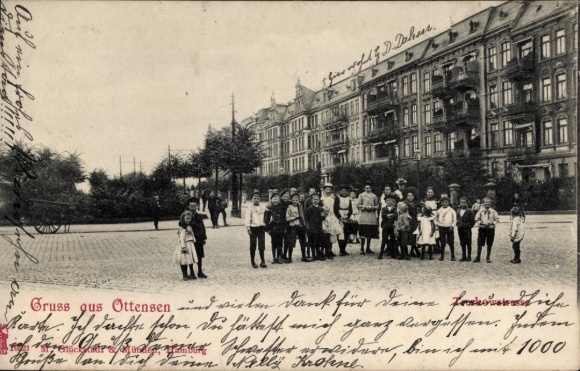 Postcard Hamburg Altona Ottensen, Treskowstrasse
