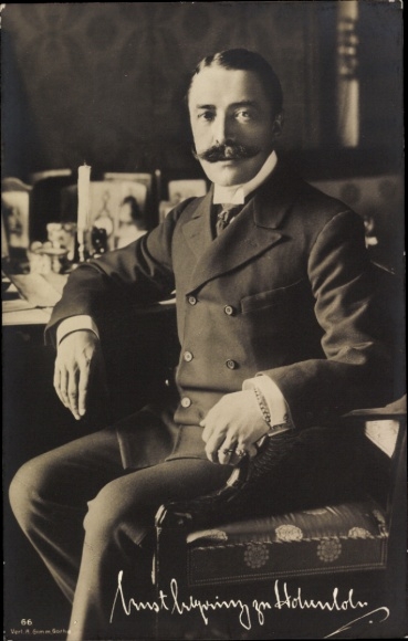 Ak Prinz Ernst II. zu Hohenlohe-Langenburg, Portrait