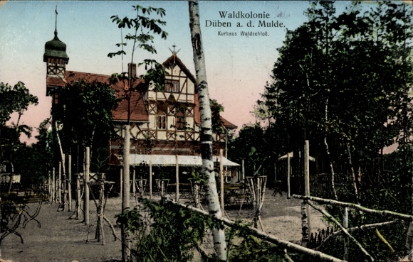 Postcard Bad Düben an der Mulde Saxony, forest colony, spa house Waldschloss