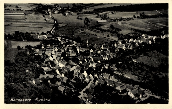 Ak Ballenberg Ravenstein Baden Württemberg, Fliegeraufnahme