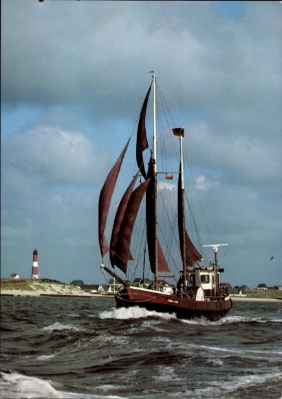 Ak Hörnum auf Sylt Nordfriesland, Kutter, Segelboot Juliane v. Holdt