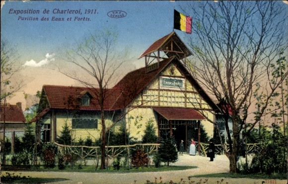 Postcard Charleroi Wallonia Hainaut, Exhibition 1911, Pavilion of Waters and Forests