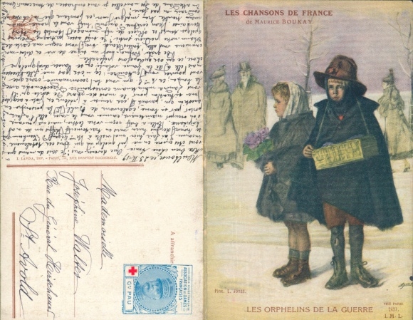 Klapp Song Postcard The Orphans of War, Maurice Boukay