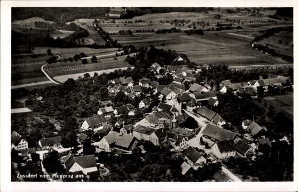Ak Zußdorf Wilhelmsdorf in Württemberg, Fliegeraufnahme