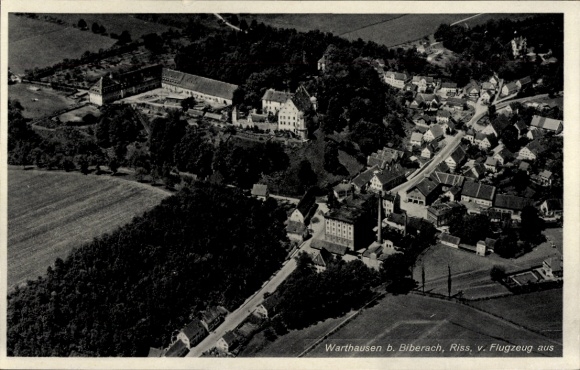 Ak Warthausen in Baden Württemberg, Fliegeraufnahme