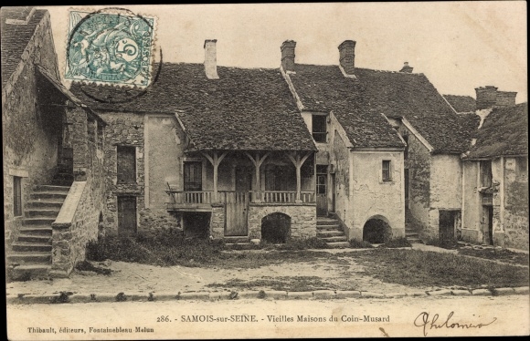 Ak Samois sur Seine Seine et Marne, Vieilles Maisons du Coin-Musard