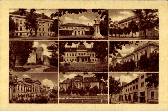 KP Gyula Jula Węgry, Różne budynki, Statua, Krajobraz parku, Architektura