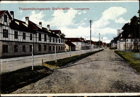 Ak Grafenwöhr in Bayern, Truppenübungsplatz, Ludwigstraße