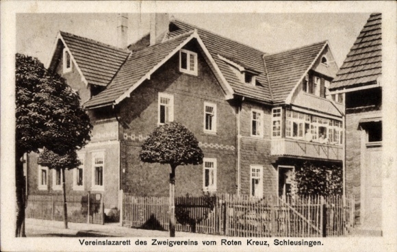 Ak Schleusingen in Thüringen, Vereinslazarett des Zweigvereins vom Roten Kreuz