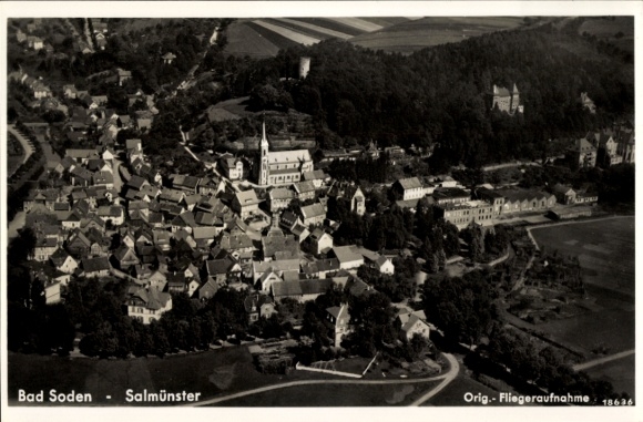Ak Bad Soden Salmünster in Hessen, luchtfoto