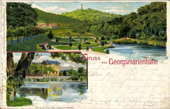 Chromo-Litho Georgsmarienhütte in Lower Saxony, park, guesthouse