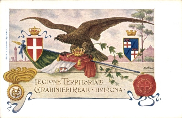 Künstler Ak Bologna Emilia Romagna Italien, Legione Territoriale Carabinieri Reali