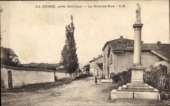Ak La Boisse Ain, La Grande Rue