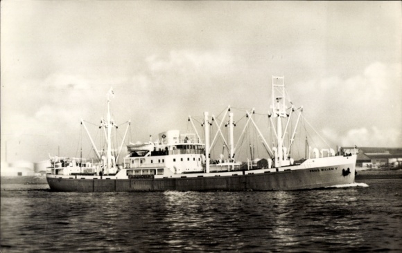 Ak Stoom boot MS Prins Willem V, Oranje Lijn Mij. zee vervoer