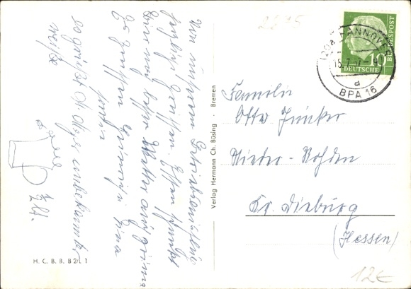 Postcard Stenum Ganderkesee in Lower Saxony, Backenköhler's restaurant, forest path, terrace, megalithic grave