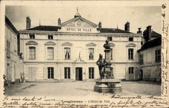 Postcard Longjumeau Essonne, town hall, monument
